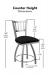 Holland's Contessa Outdoor Swivel Counter Height Stool Dimensions