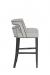 Fairfield's Doyers Street Wood Stationary Bar Stool with Low Back and Nailhead Trim - Side View