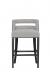 Fairfield's Doyers Street Wood Stationary Bar Stool with Low Back and Nailhead Trim - Front View