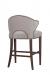 Fairfield's Riverside Wood Bar Stool Upholstered with Curved Back and Nailhead Trim - Back View