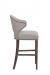Fairfield's Riverside Wood Bar Stool Upholstered with Curved Back and Nailhead Trim - Side View
