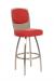 Trica Calvin Swivel Stool with Red Vinyl