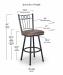 Trica's Charles Spectator Height Dimensions