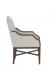 Fairfield's Anderson Wood Dining Arm Chair with Tall Fabric Back - Side View