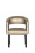 Fairfield's Bryant Modern Wood Dining Chair with Curved Back in Bronze Leather - Front View