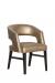 Fairfield's Bryant Modern Wood Dining Chair with Curved Back in Bronze Leather