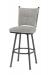 Trica's Creation Collection Swivel Bar Stool in Magnet Gray Metal and Cannoli 401 Fabric