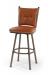 Trica's Creation Collection Armless Swivel Bar Stool with Button Tufting on Backrest