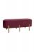 Wesley Allen's Alexa Modern Bench with Gold Legs and Red Seat Cushion