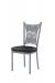 Trica's Creation Collection Metal Dining Chair with Black Seat Cushion and Two Beer Mugs Laser Cut-Out on Back