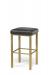 Trica's Day Backless Square Modern Gold Bar Stool