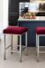 Trica's Day Modern Silver Backless Bar Stool at the Kitchen Island