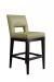 LeatherCraft's 8128 Hugh Transitional Wood Bar Stool with Back Cut-Out and Nailhead Trim