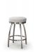 Trica's Henry Backless Swivel Bar Stool in Brushed Steel and Comfort Seat - Modern Design