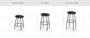 Trica's Henry Backless Stool in Counter Height, Bar Height, and Spectator Height