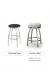 Trica Henry Backless Swivel Stool - Available in Standard Seat or Comfort Seat