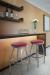 Trica's Henry Backless Silver Swivel Barstools in Home Bar