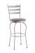 Trica's Latte Metal Swivel Bar Stool with Ladder Back and Round Seat Cushion
