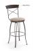 Trica's Laura Swivel Bar Stool with Wood Trim on Back