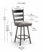 Trica's Louis Bar Height Dimensions