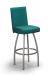 Trica's Nicholas Silver Swivel Bar Stool in Aquamarine Fabric