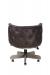 Darafeev's Chesterfield Wood Swivel Game Chair with Upholstered Back and Seat in Leather - Back View