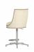 Fairfield's Vesper Modern Swivel Adjustable Bar Stool in Nickel Finish and Leather - Back View