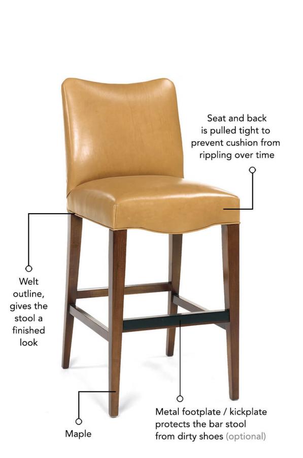 Buy Leathercraft's Carlisle 2208 Traditional Wood Bar Stool