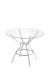 Trica's Rome Dining Height Table in Silver Metal and Round Glass