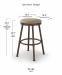 Trica's Sal Backless Bar Stool in Spectator Height