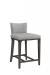 Leathercraft's Charlie 4828-10 Non-Swivel Wood Counter Stool with Low Back