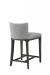 Leathercraft's Charlie 4828-10 Non-Swivel Wood Counter Stool with Low Back - View of Back
