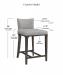 Leathercraft's Charlie Counter Height Dimensions