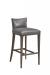 Leathercraft's Charlie 4828-10 Non-Swivel Wood Bar Stool with Low Back