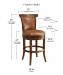 Leathercraft's Lowell 508-10 Counter Height Dimensions