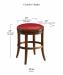Leathercraft's Lowell 508R Backless Counter Height Dimensions