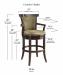 Leathercraft's Lowell Arms 508 Counter Height Dimensions