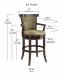 Leathercraft's Lowell Arms 508 Bar Height Dimensions