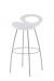 Trica Solo Stool with White Seat and Metal Legs