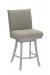 Trica Swirl Swivel Stool with Upholstered Seat and Back in Fabric
