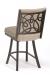 Trica's Swirl and Comfortable Upholstered Swivel Counter Stool with Swirl Back Design