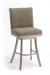 Trica's Swirl Modern and Comfortable Upholstered Swivel Bar Stool with Swirl Back Design