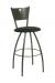 Trica Tiptop Swivel Stool Modern Stool with Black Metal Legs and Round Seat