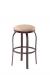 Trica Truffle Backless Swivel Stool with Round Seat