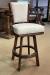 Darafeev's 960 Maple Wood Swivel Bar Stool Upholstered Solid Back and Seat with Arms