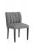 Leathercraft's Limelight Transitional Dining Chair with Vertical Quilting on Back in Gray