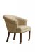 Leathercraft's Anson Classic Wood Dining Arm Chair in Fabric with Nailhead Trim