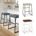 Amisco's Zach Modern Custom Backless Bar Stool in a Variety of Colors