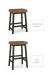 Amisco's Tyler Backless Danish Cord Bar Stool in Counter Height and Bar Height