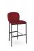 Amisco's Kally Black Bar Stool with Red Seat and Back Cushion